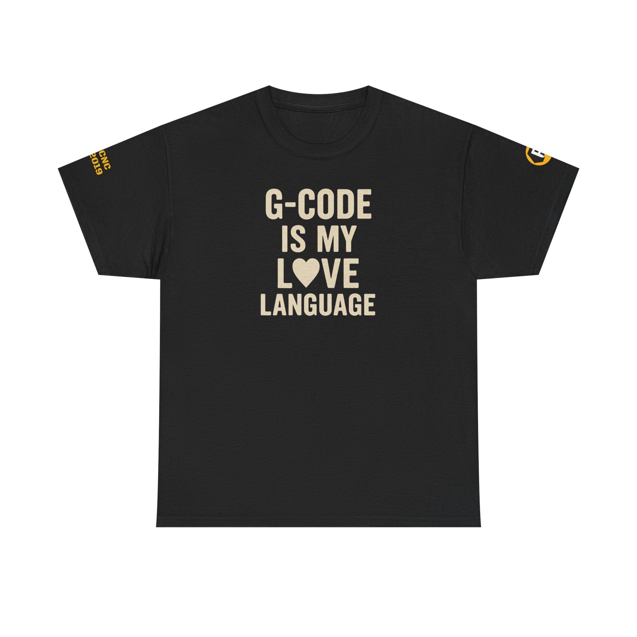 G-Code Love Language Tee, Funny T-Shirt for Tech Lovers, Unisex Heavy Cotton Shirt, Gift for Engineers, Techie Humor