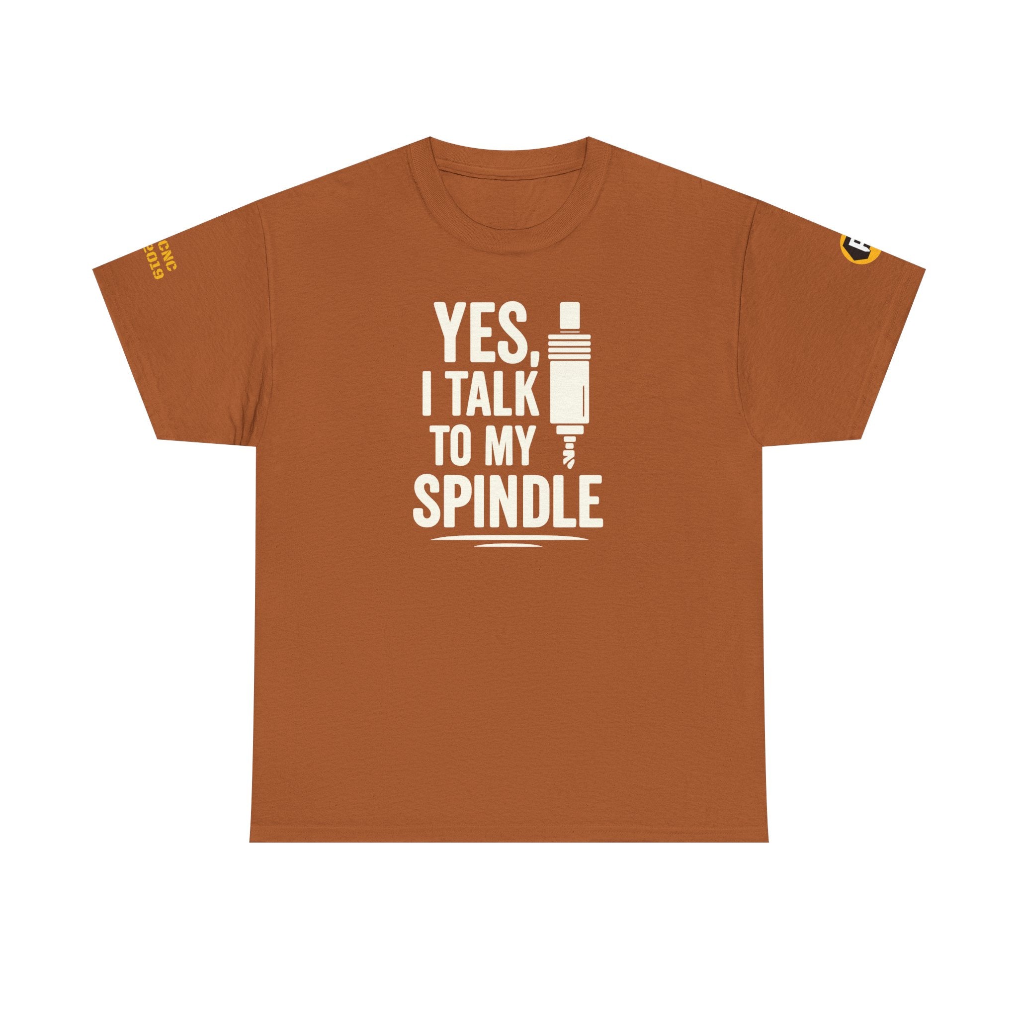 Spindle Talk Cotton Tee, Funny Graphic Shirt, Unisex Humor Tee, Gifts for Mechanics, Casual Wear, Engine Enthusiast Shirt