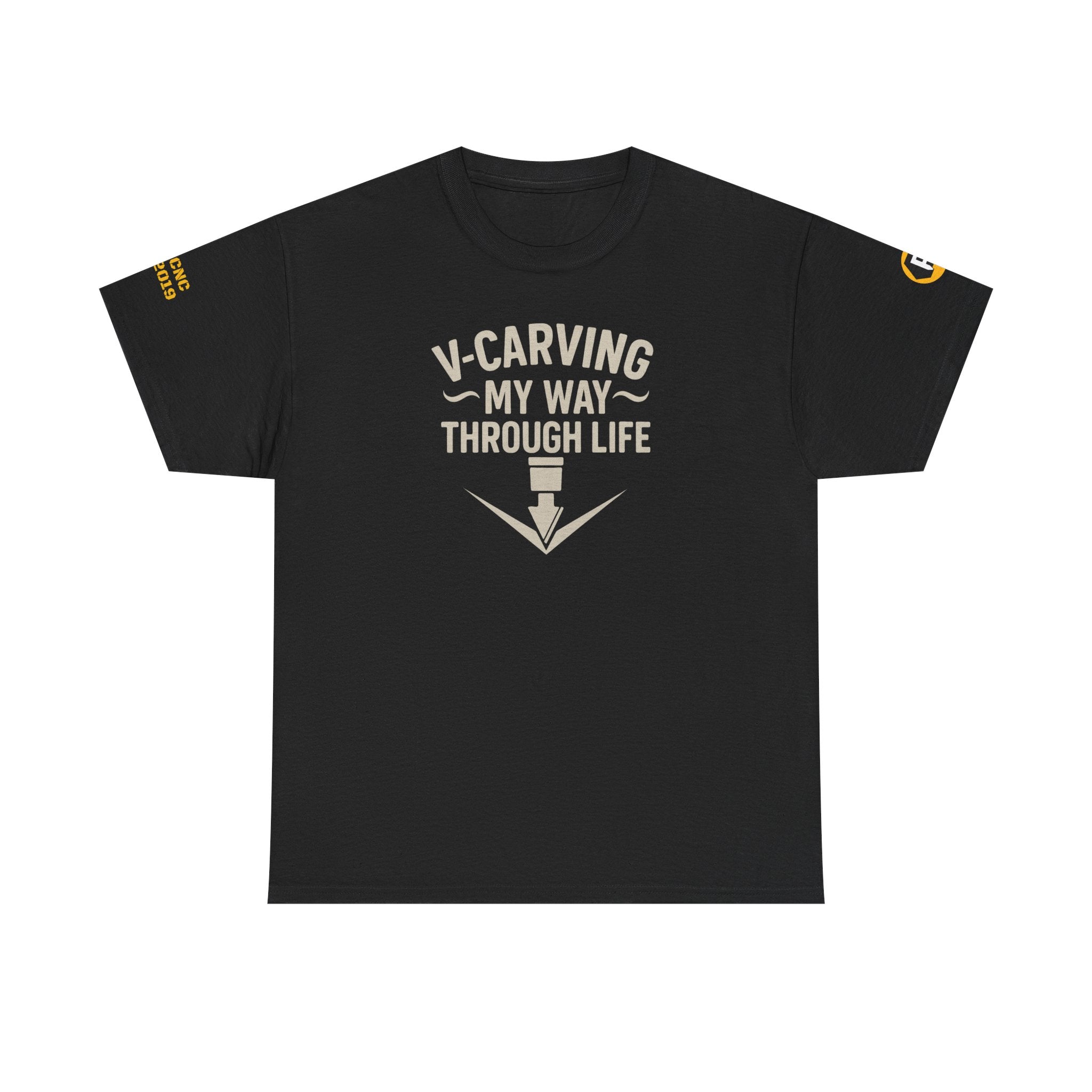 V-Carving My Way through Life Unisex Heavy Cotton Tee | Motivational Shirt, Casual Wear, Gift for Makers, Graphic Tee