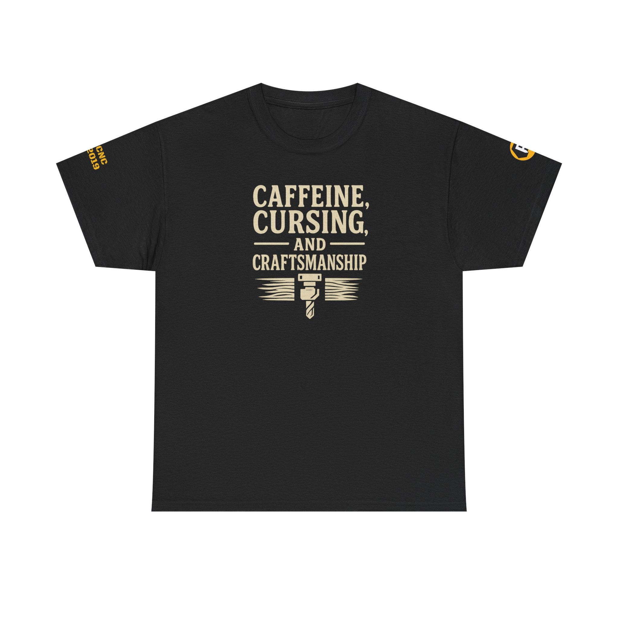 Caffeine, Cursing, and Craftsmanship Unisex Tee - Perfect Gift for Crafters, DIY Enthusiasts, Artists, Birthday Present, Relaxed Fit T-Shirt