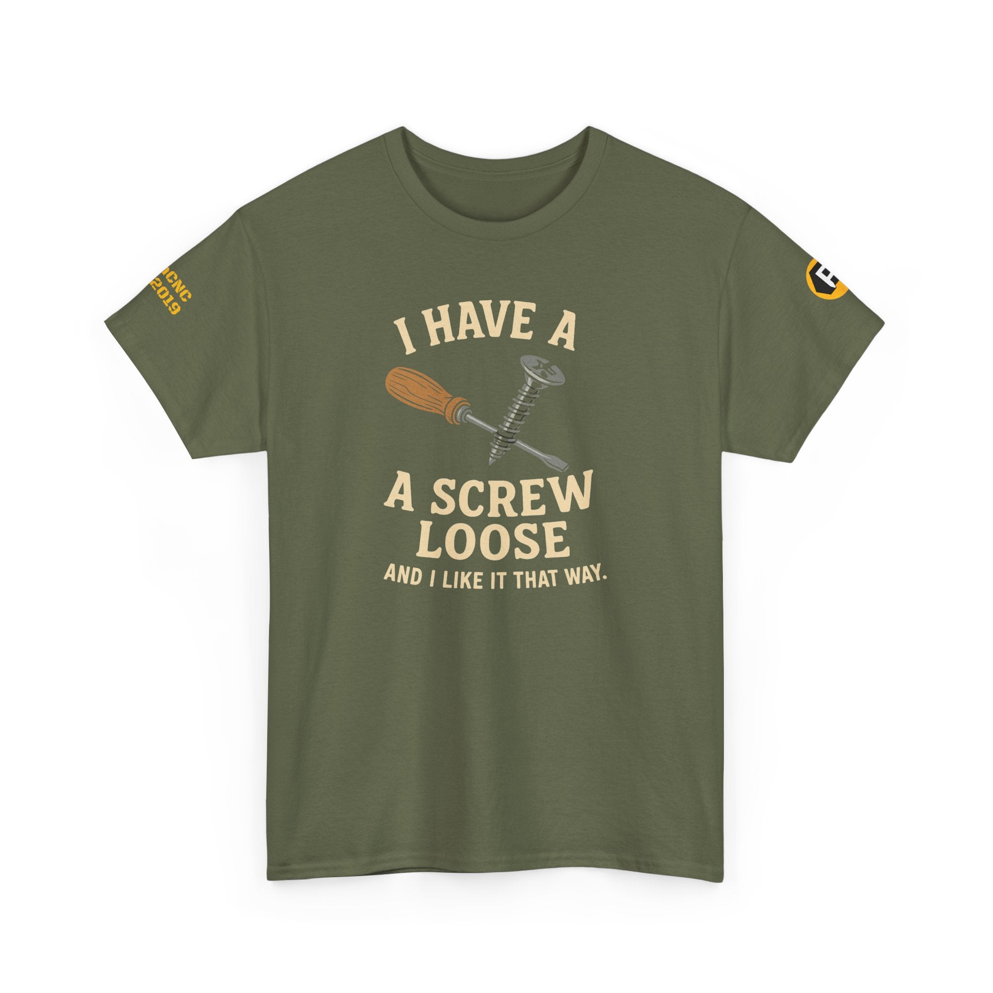 Funny Screw Loose Unisex Heavy Cotton Tee, Humorous Gift, Casual Wear, DIY Enthusiast Shirt, Birthday, Jokes, Gift for Him/Her