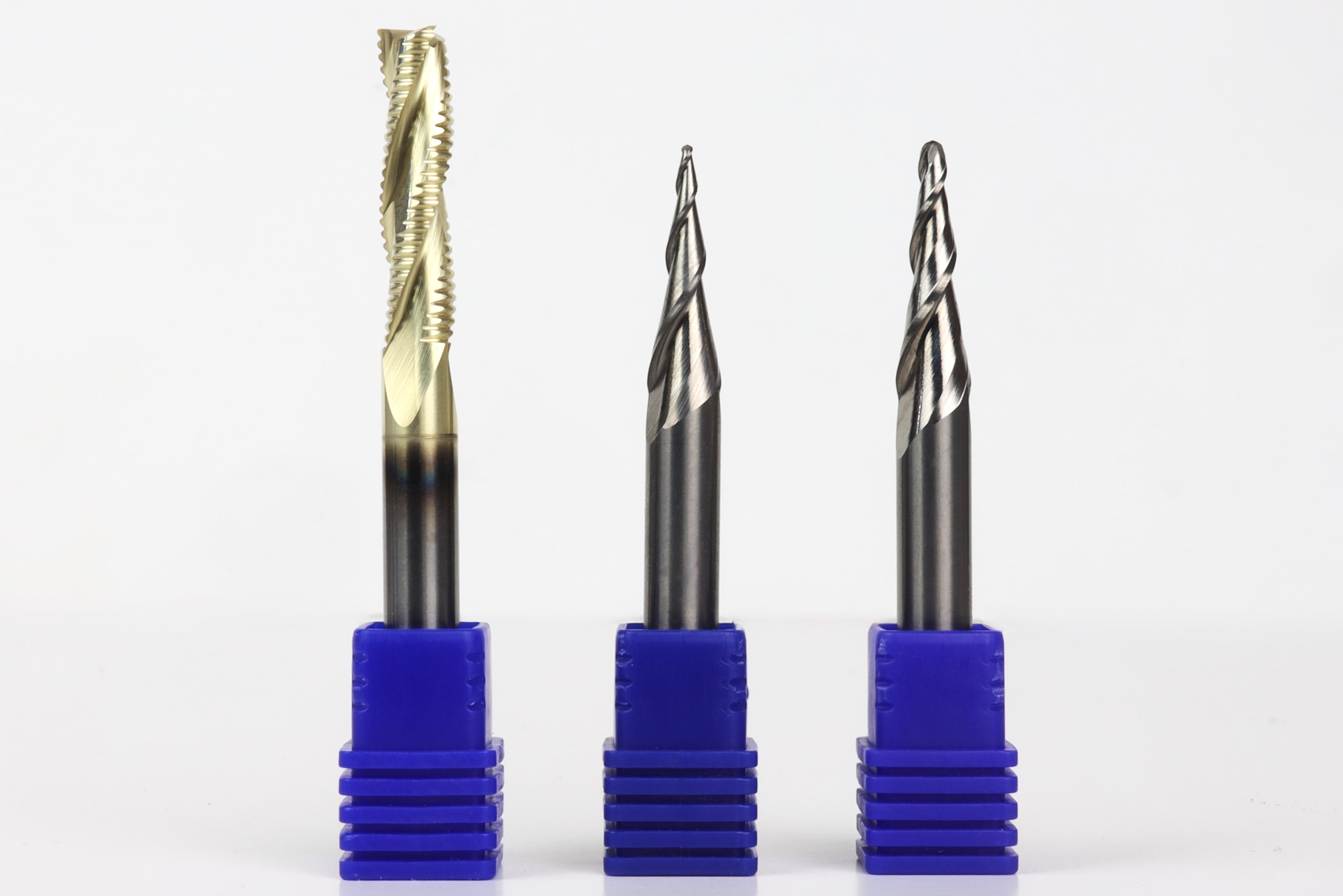 CNC Router Bit Set for 3D Carving – Tapered Ball Nose & Roughing Bit