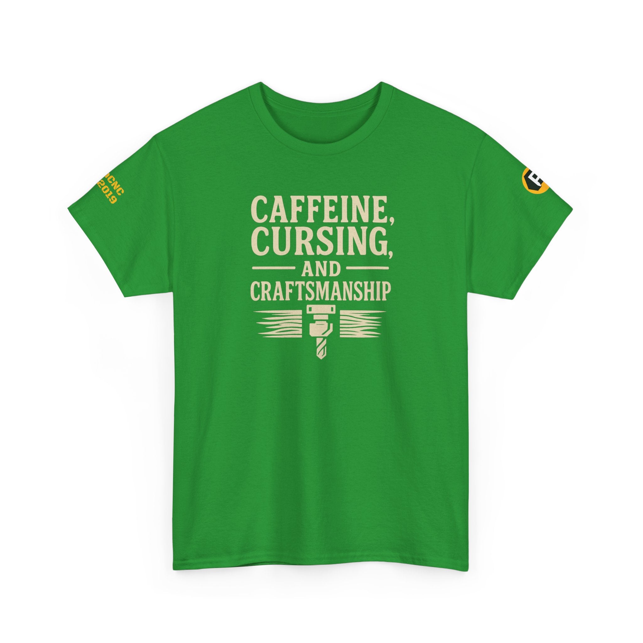 Caffeine, Cursing, and Craftsmanship Unisex Tee - Perfect Gift for Crafters, DIY Enthusiasts, Artists, Birthday Present, Relaxed Fit T-Shirt