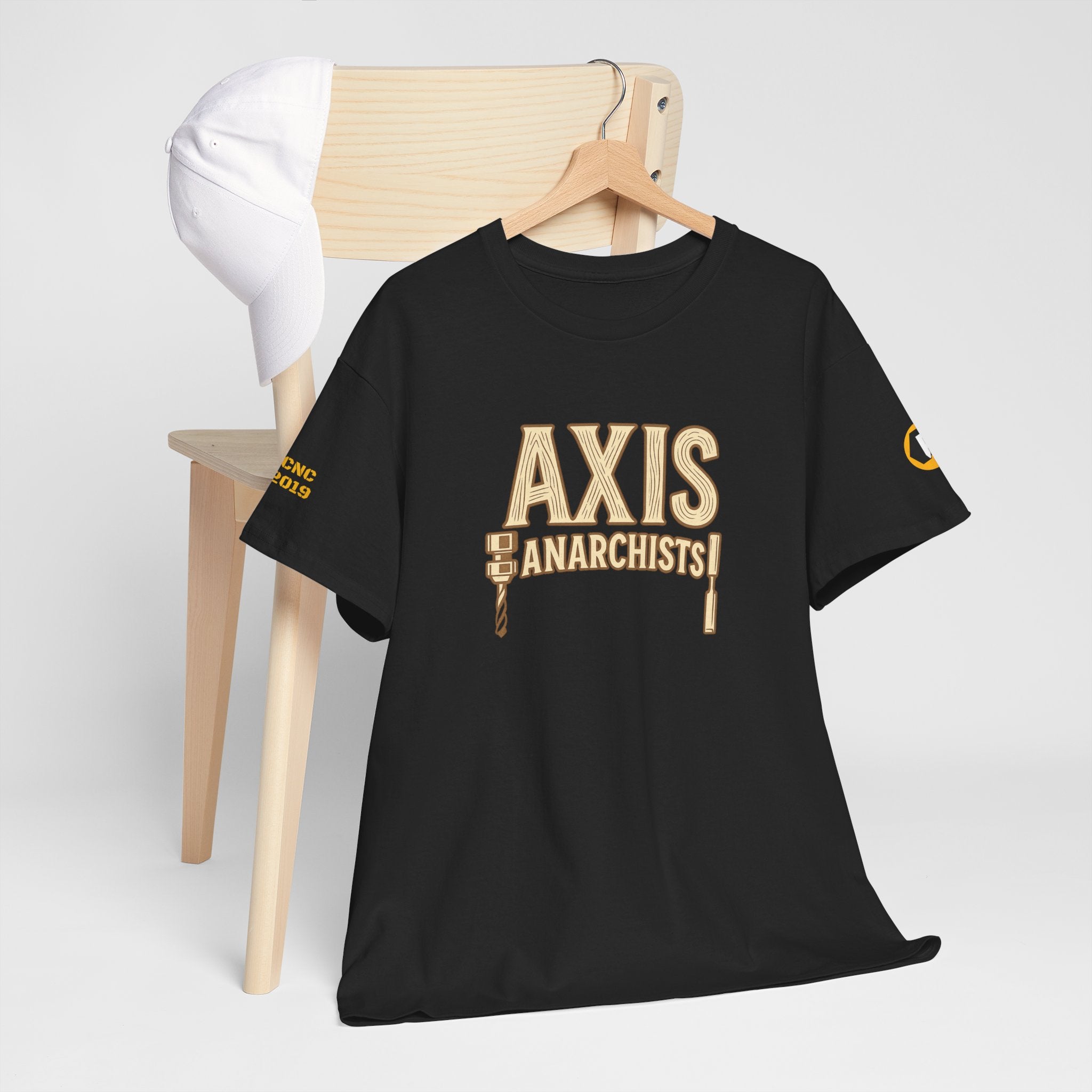 Unisex Heavy Cotton Tee - Axis Anarchists Graphic Shirt, Casual Wear, Gift for Rebels, Statement Tee, Streetwear Fashion, Everyday Comfort