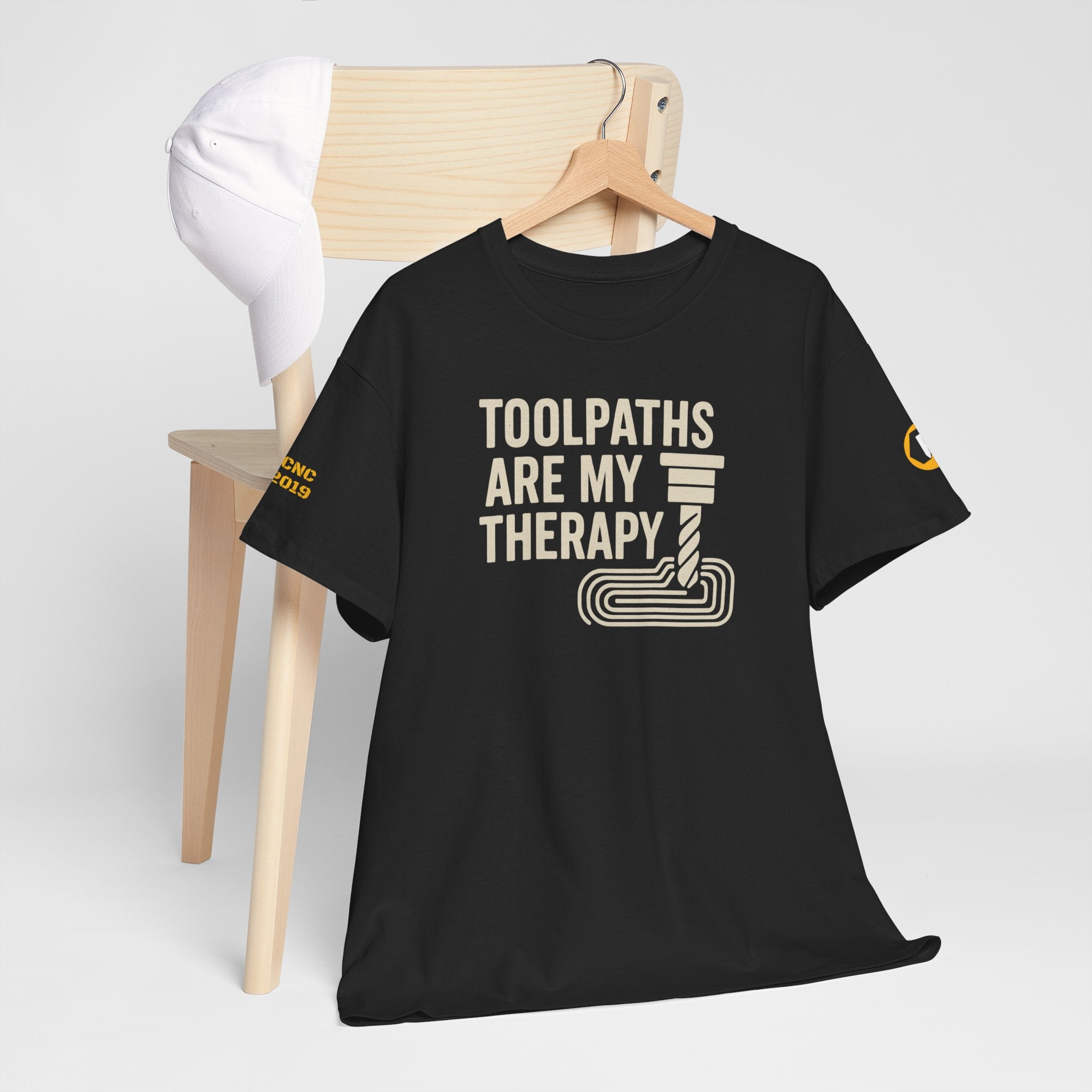 Toolpaths Therapy Tee, Unisex Heavy Cotton T-Shirt for Makers, Makers Shirt, Workshop Gift, Engineering Apparel, Crafting Comfort