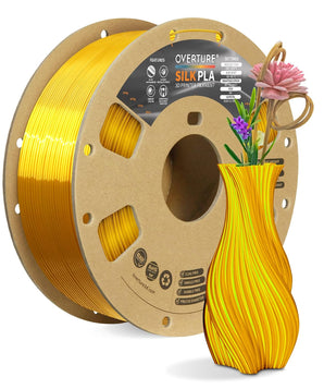 Overture Metallic Silk-PLA Specialty Filament – 1.75mm, 1kg