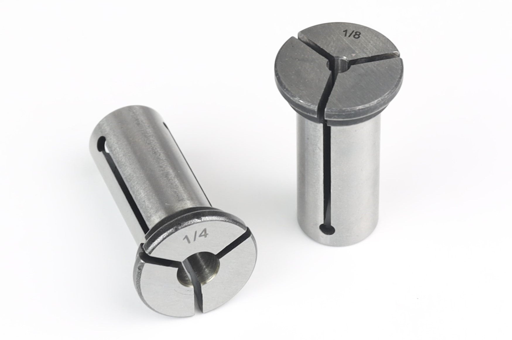 2pc Set 1/2-1/4 & 1/2-1/8 High-Precision Collet Reducing Adaptors for 1/2 CNC Routers