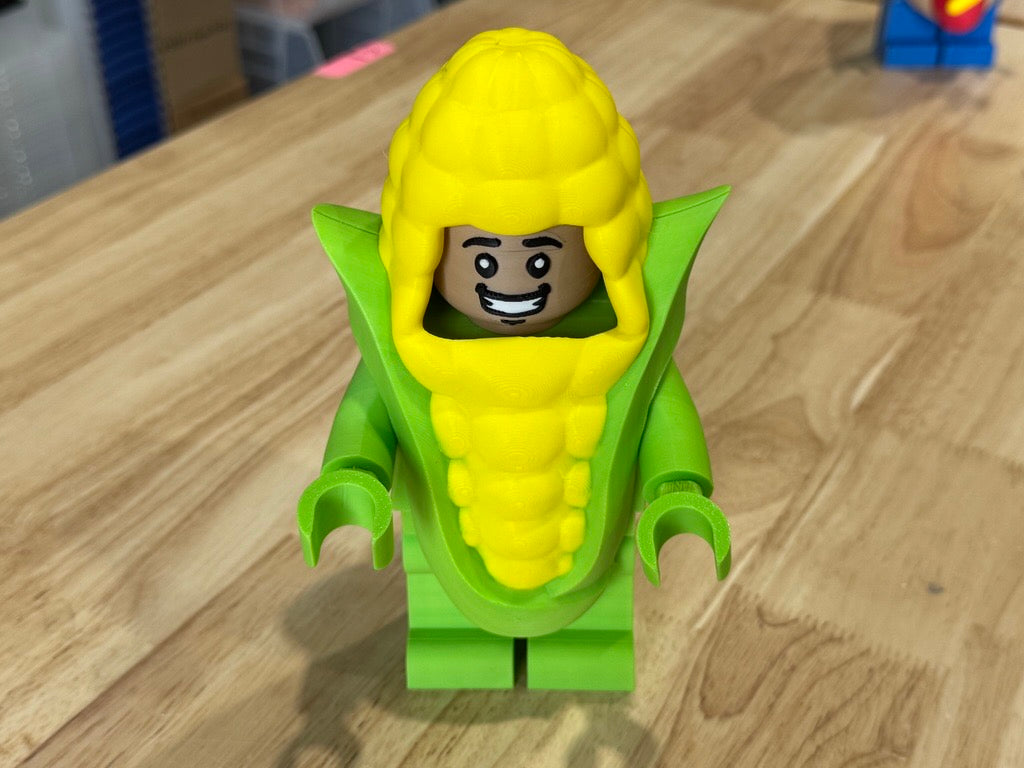 9" Tall Minifig in Corn Costume