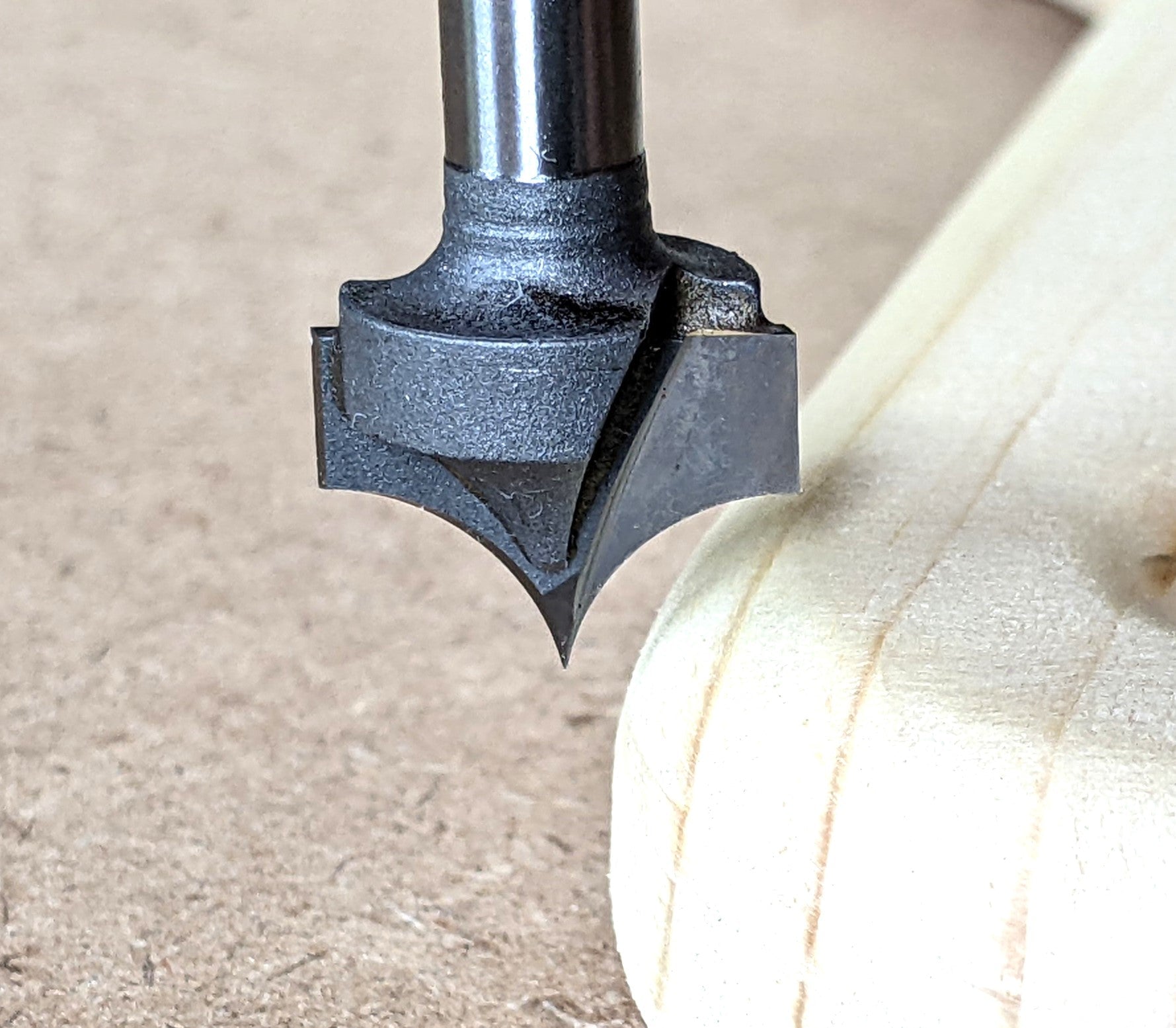Edge Rounding Bit Set 1/4 & 1/8 Radius Pointed Tip 1/4 Shank For CNC Routers