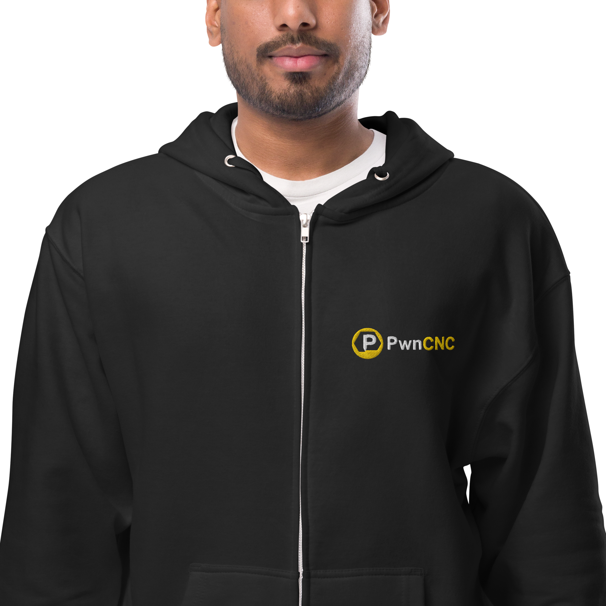 Unisex fleece zip up hoodie